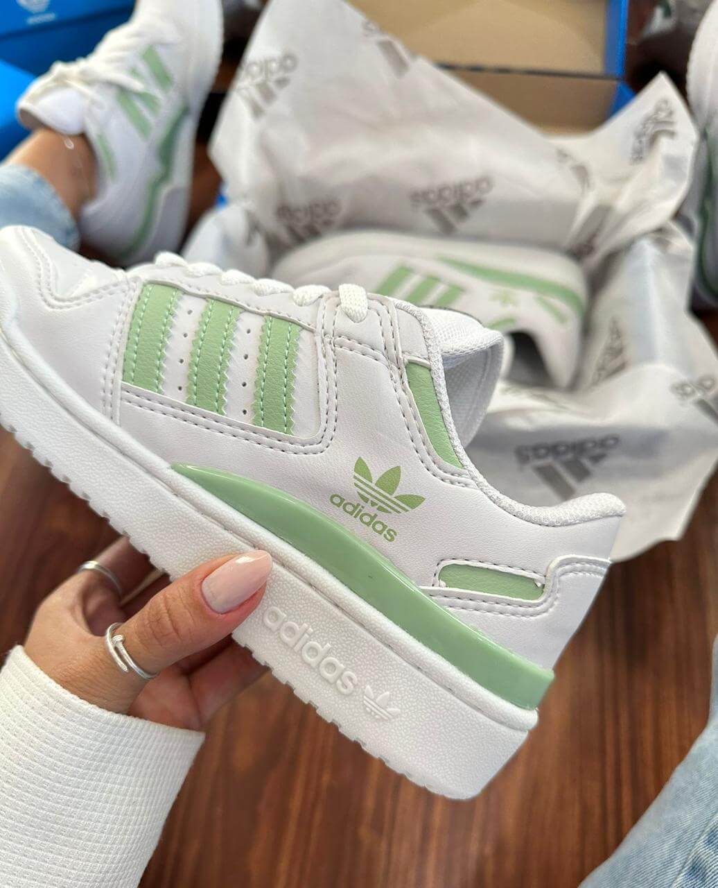 Adidas Forum Low - Branco com Verde