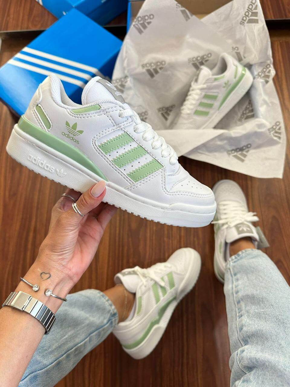 Adidas Forum Low - Branco com Verde