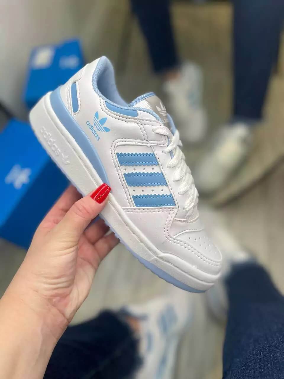 Adidas Forum Low - Branco com Azul