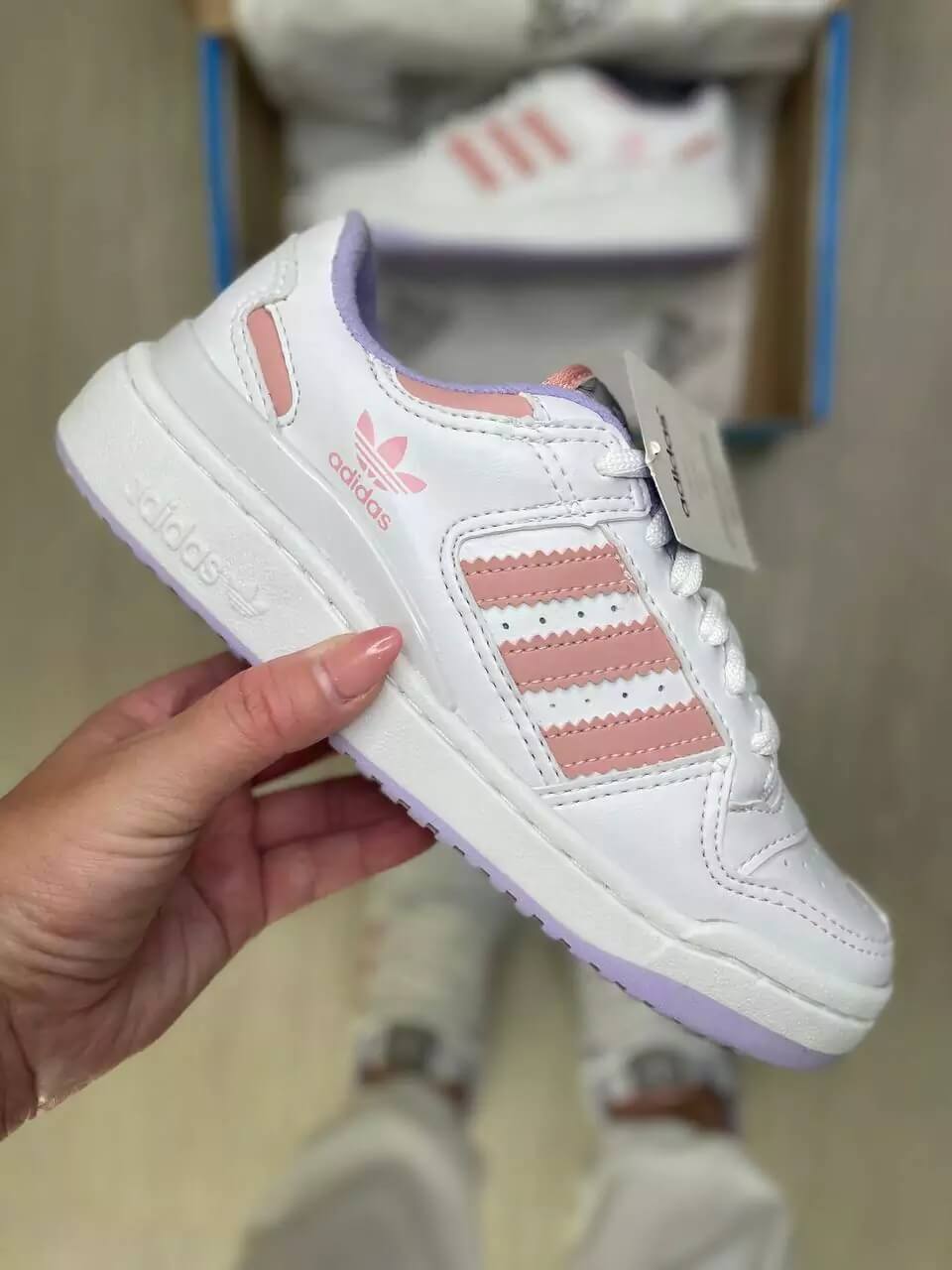 Adidas Forum Low - Branco com Rosa