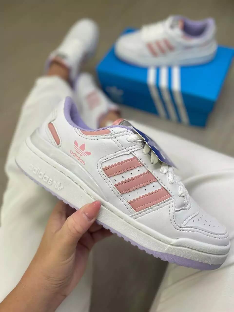 Adidas Forum Low - Branco com Rosa