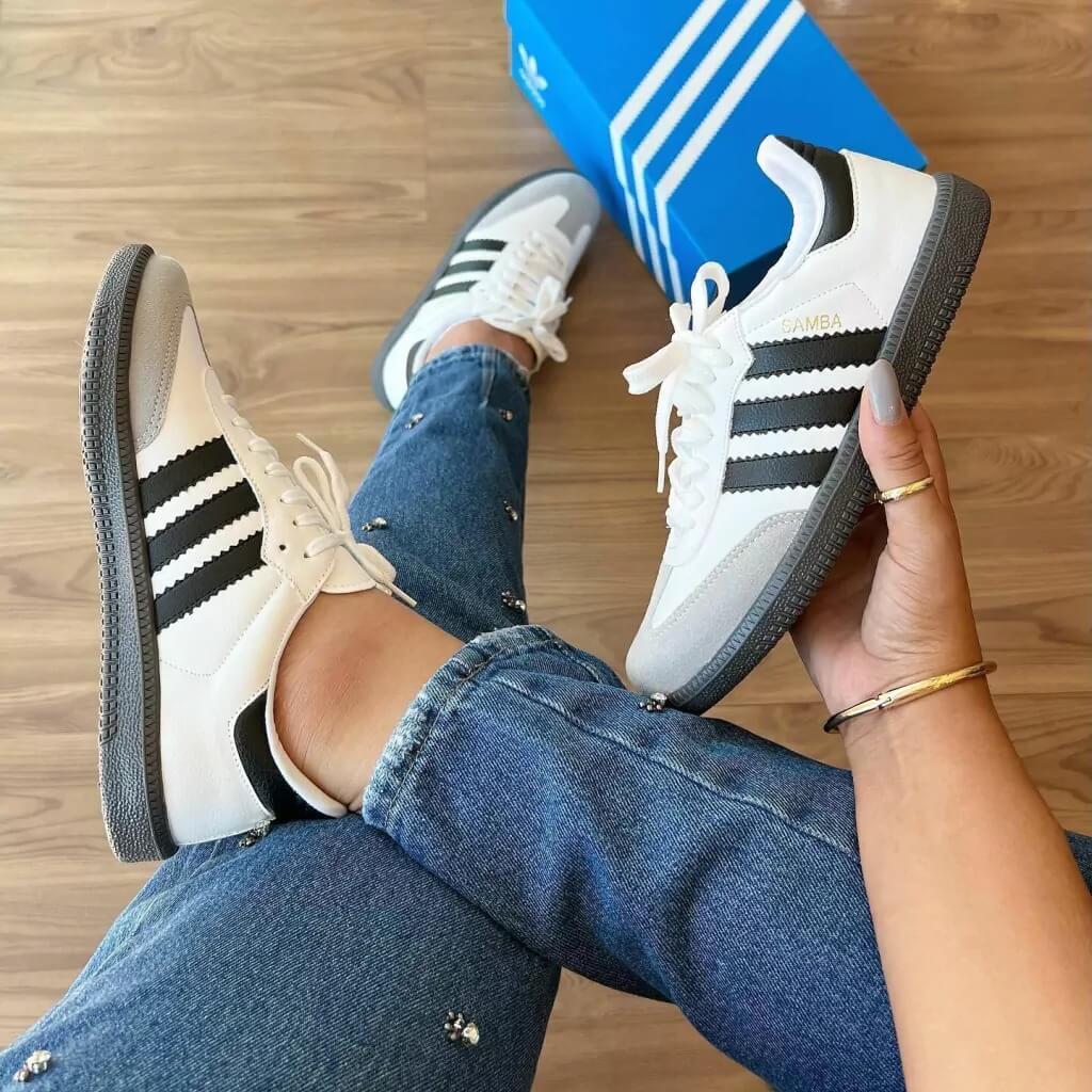 Adidas Samba - Branco com Preto