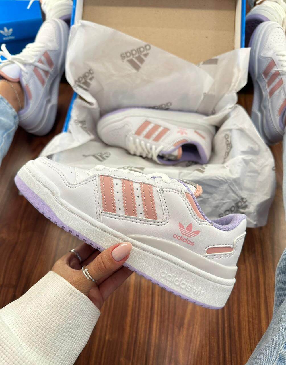 Adidas Forum Low - Branco com Rosa