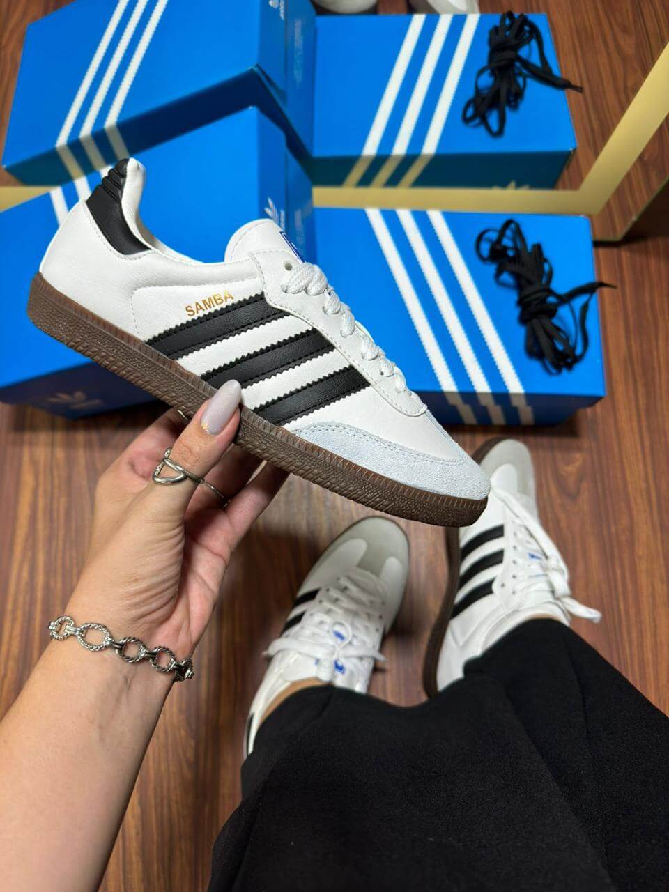 Adidas Samba - Branco com Preto