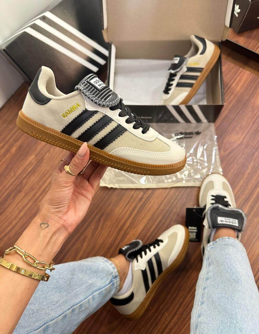 Adidas Samba x Wales Bonner - Creme com Preto