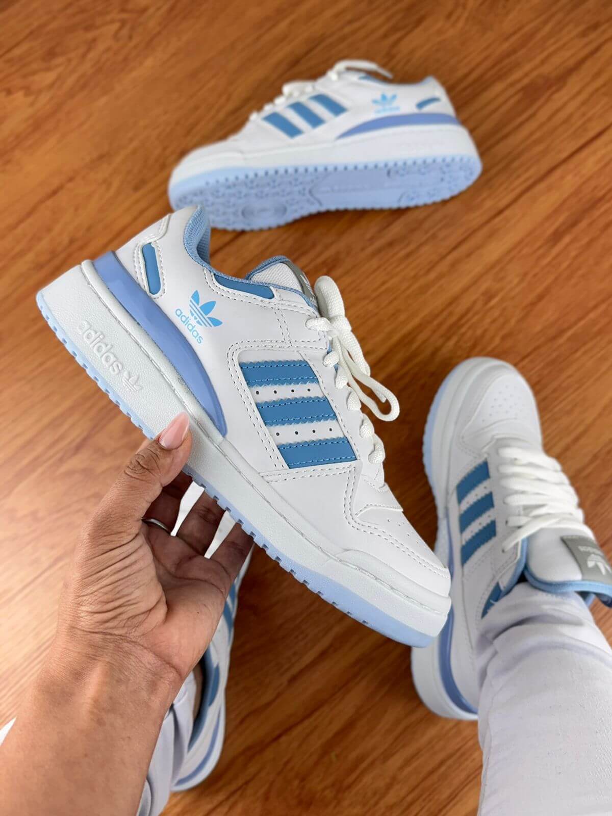 Adidas Forum Low - Branco com Azul