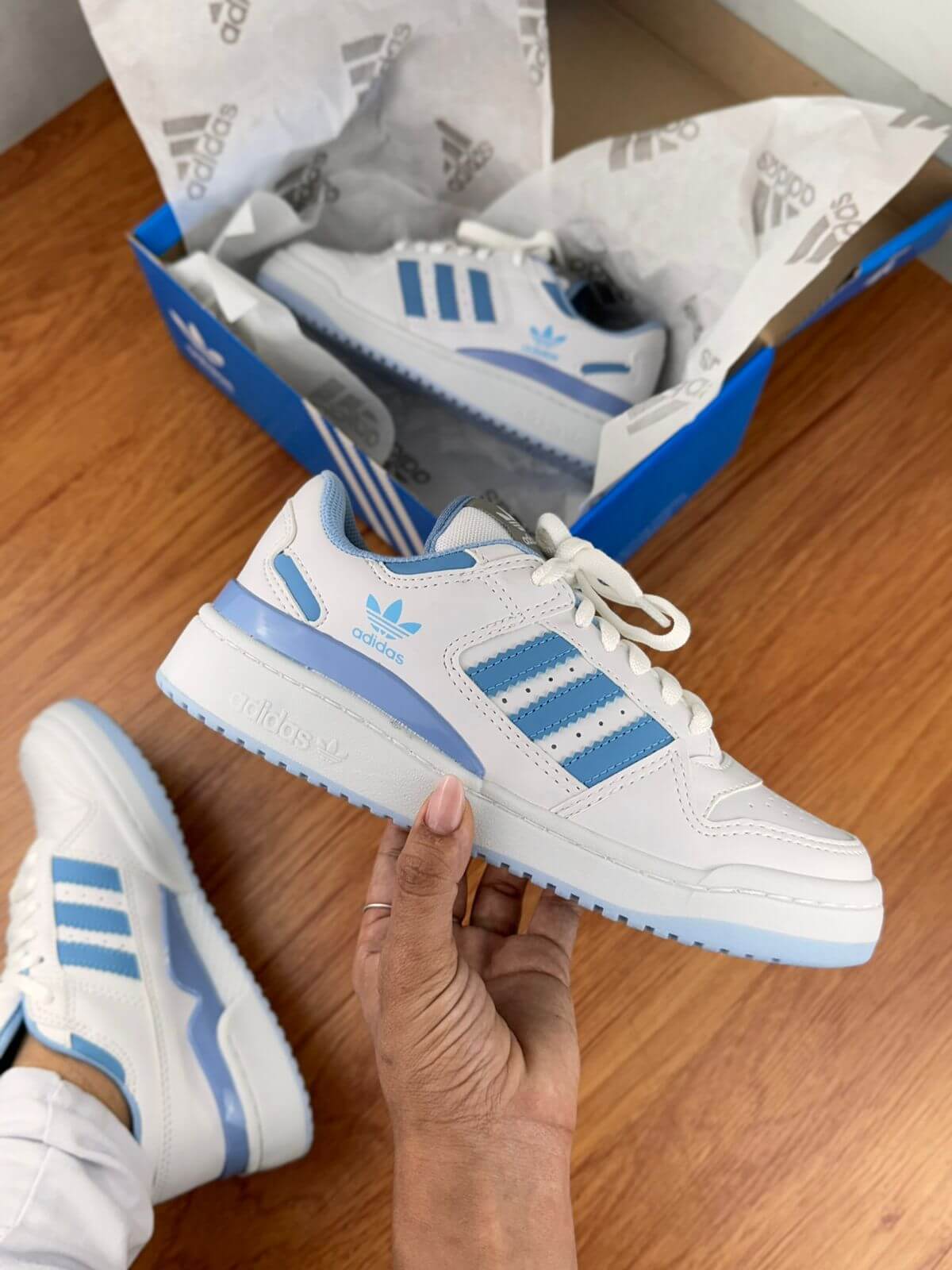 Adidas Forum Low - Branco com Azul